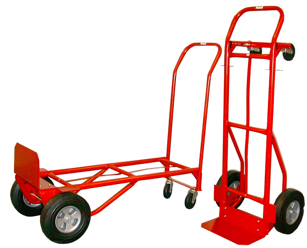 Heavy Duty Convertible Hand Truck/Cart with Solid Tires
