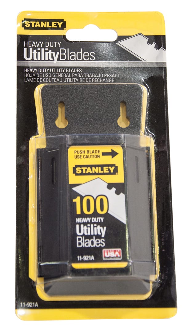 Heavy Duty Replacement Blade for Utility Knife, 2 7/16In.