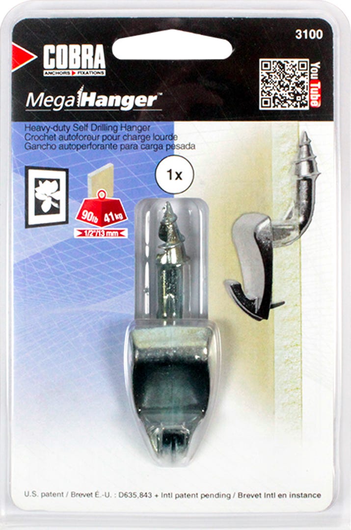 MEGAHOOK Hook Heavy Duty Drilling Hanger, 1/Pack