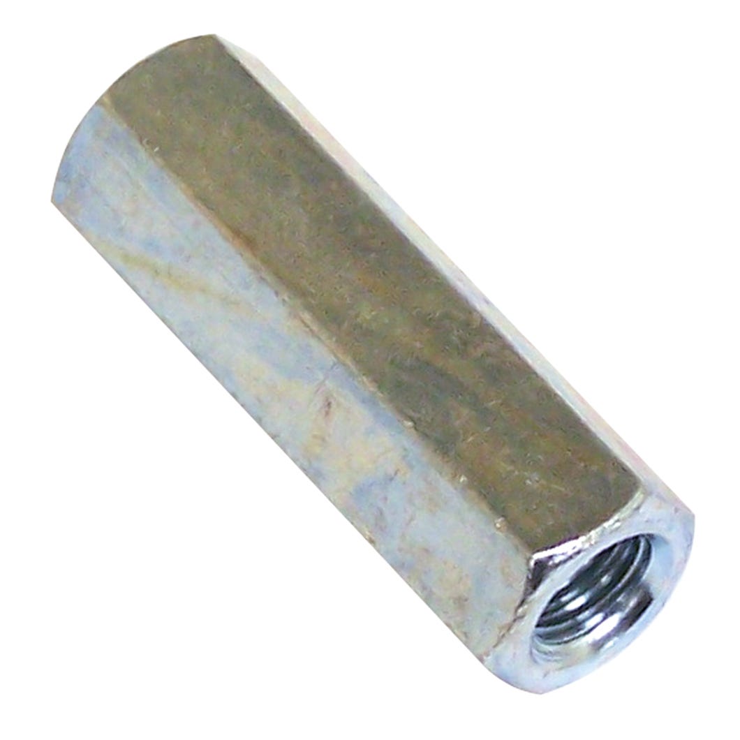 Hex Coupling Nut, Zinc, 3/8-in. X 1-3/4-in., 25/Pack
