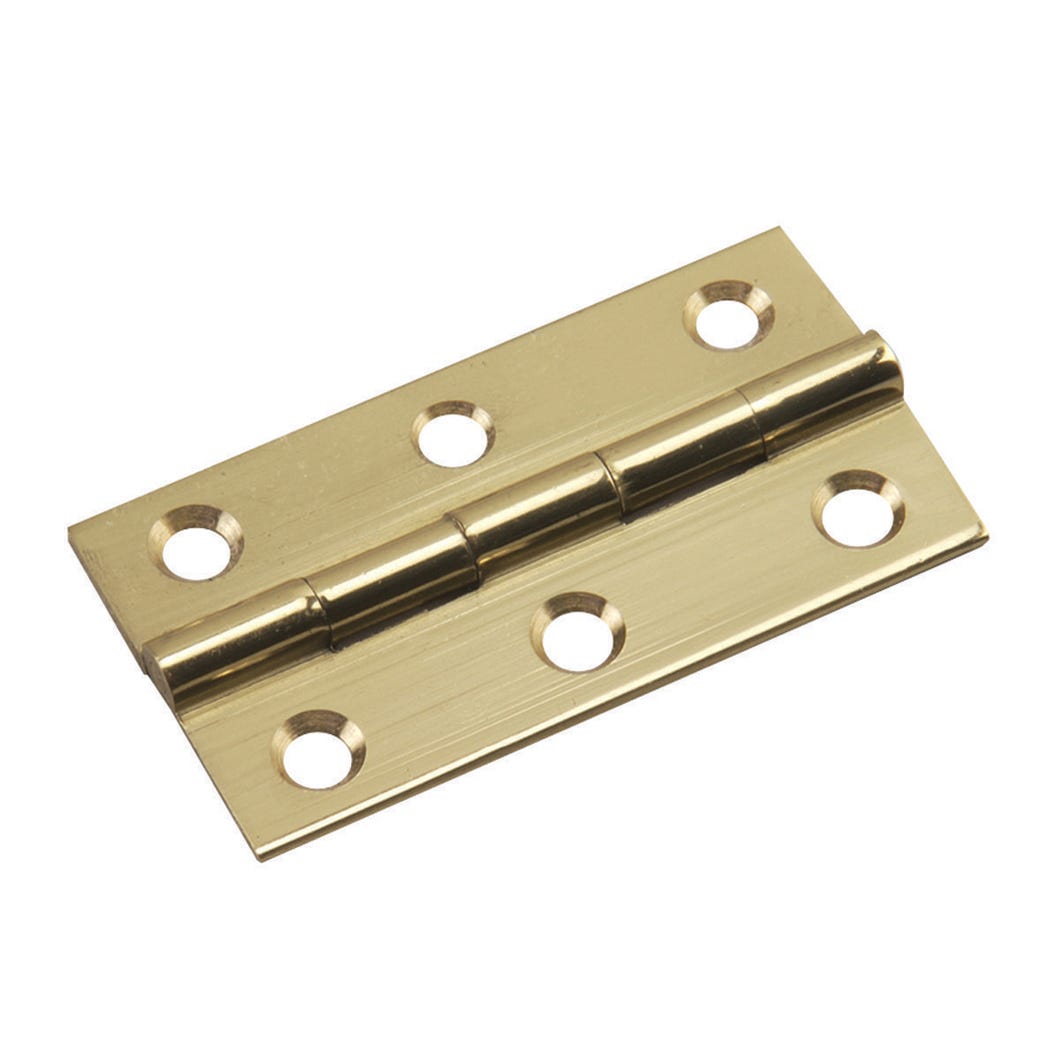 Hinge narrow butt 2 in x 1 1/8 in - solid brass