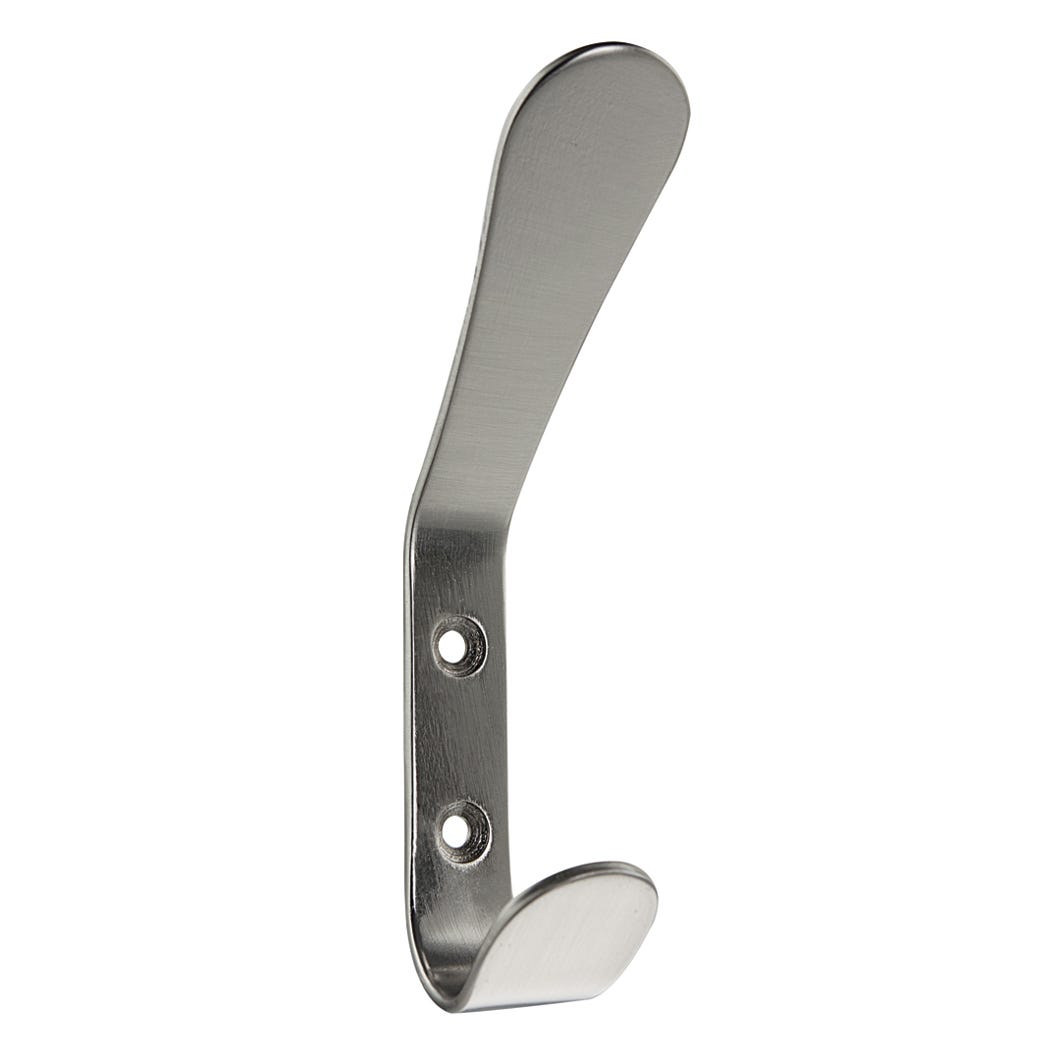 Contemporary Metal Hook, Brushed Nickel