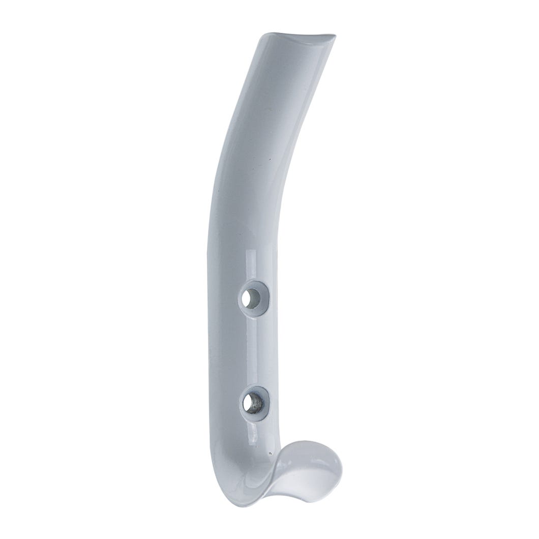 Contemporary Metal Hook, White