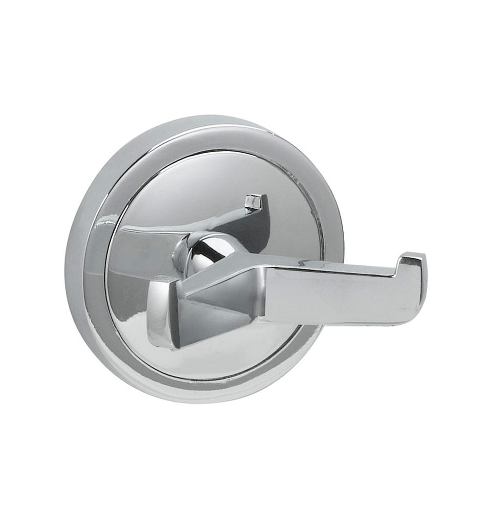 Yates Double Robe Hook, Polished Chrome