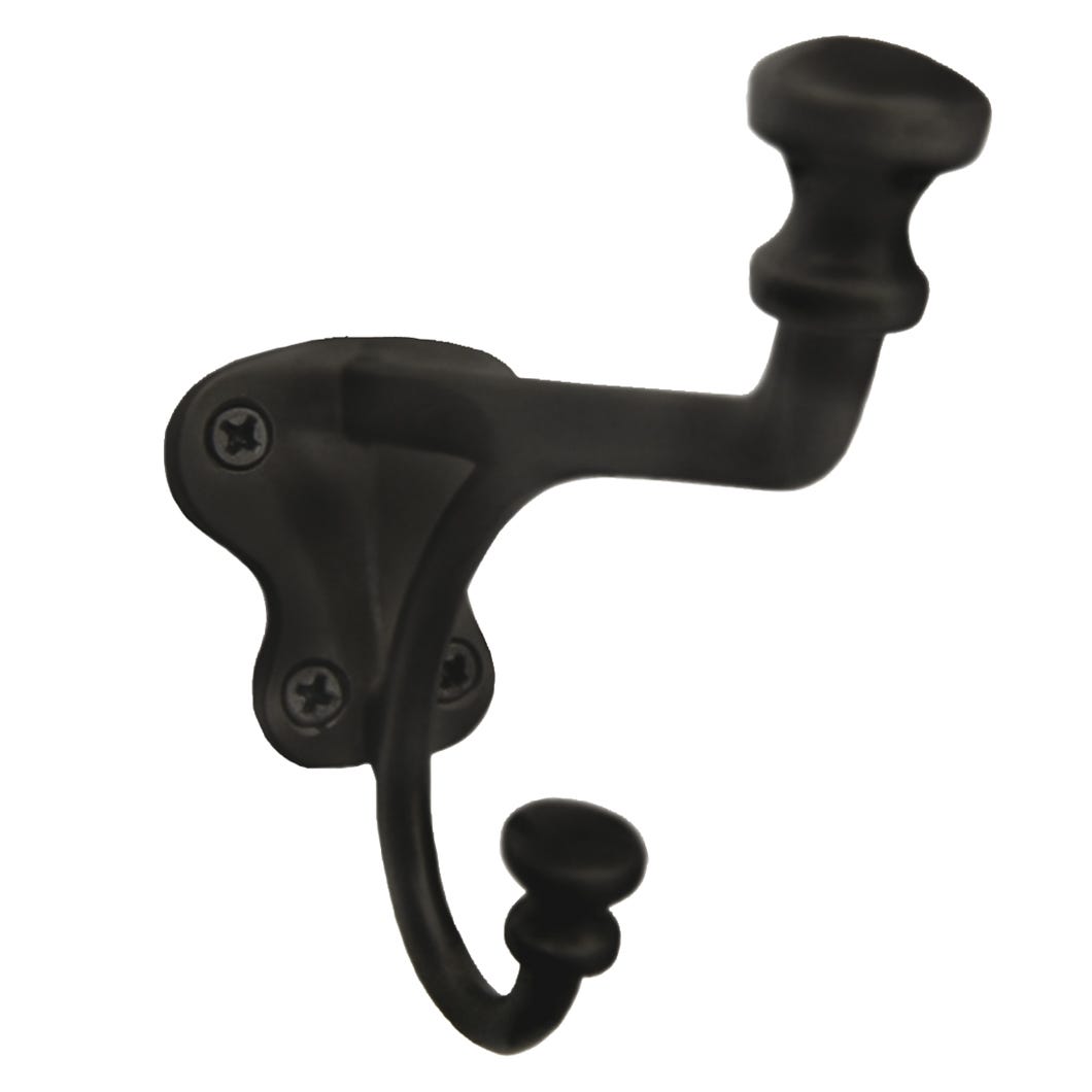 Double Forged Iron Hook, Matte Black