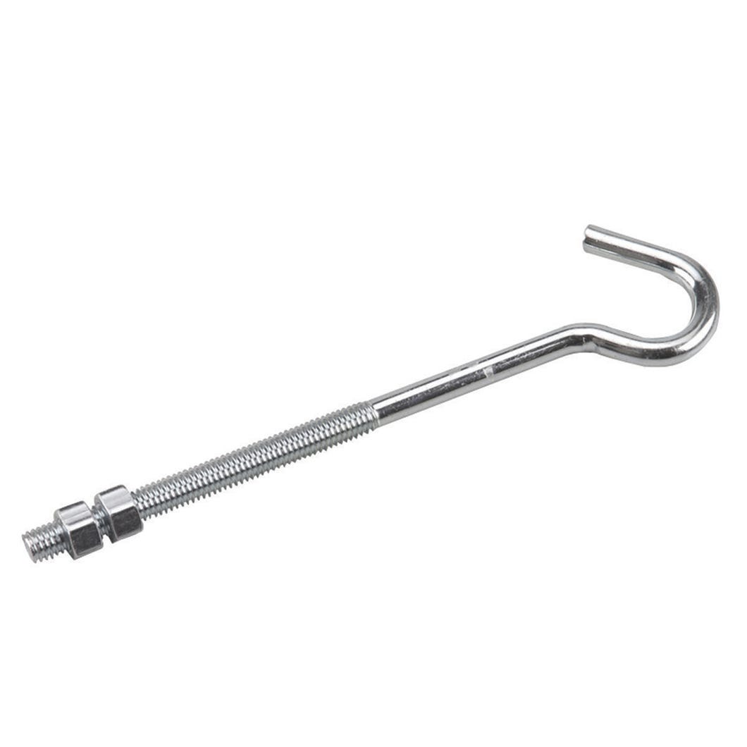 Hook for Clothesline with Nuts, 3/8 Dia.
