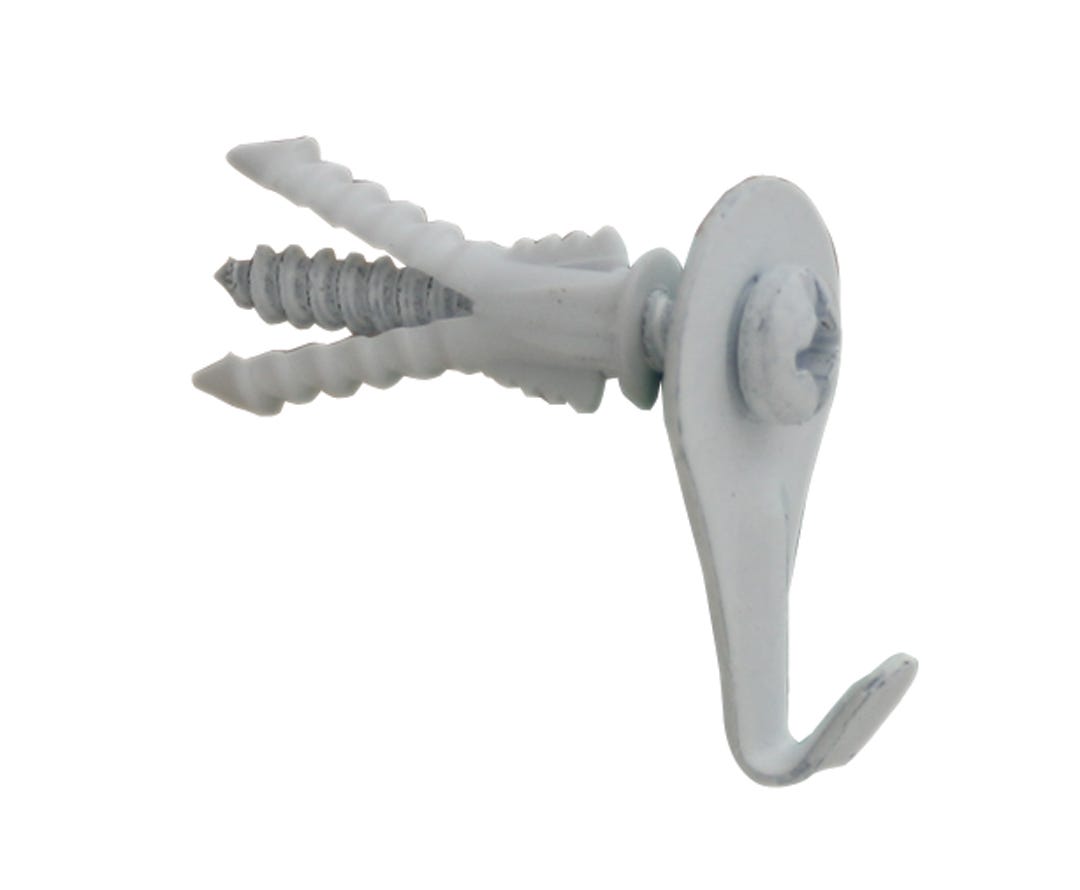 WALLDRILLER Hook for Picture, #8, White, 2/Pack
