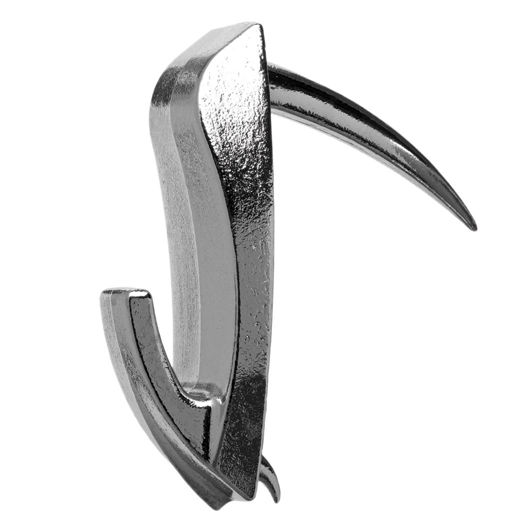 WALLBITER Hook for Small Picture, Brass, 4/Pack