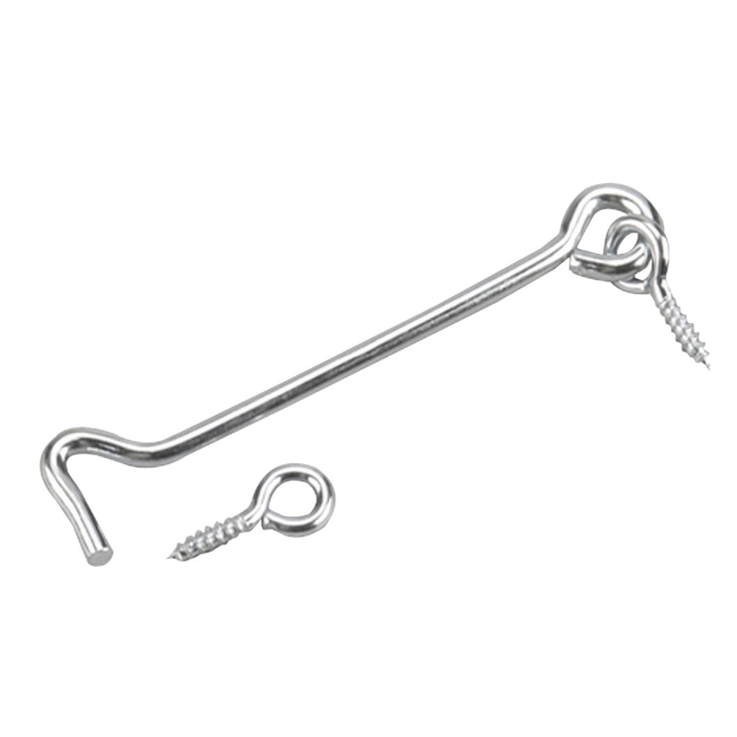 Hook with Ring for Gate, 4-in., Steel