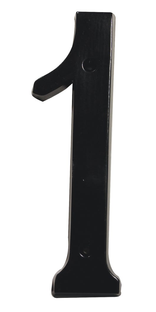 House Number 1, Aluminum, 4-in.