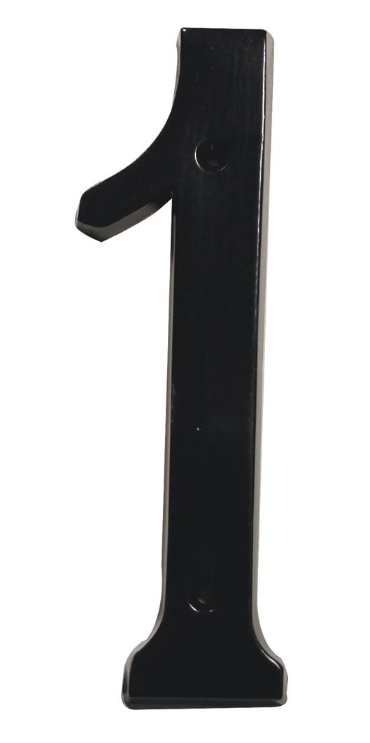 House Number 1, Aluminum, 6-in.