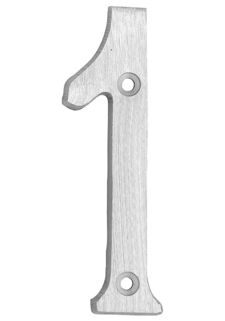 House Number 1, Aluminum, 6-in.