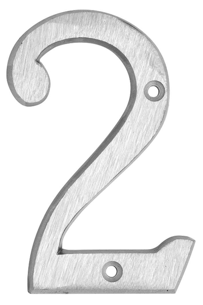 House Number 2, Aluminum, 6-in.