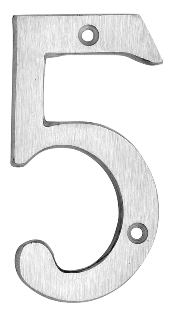 House Number 5, Aluminum, 4-in.