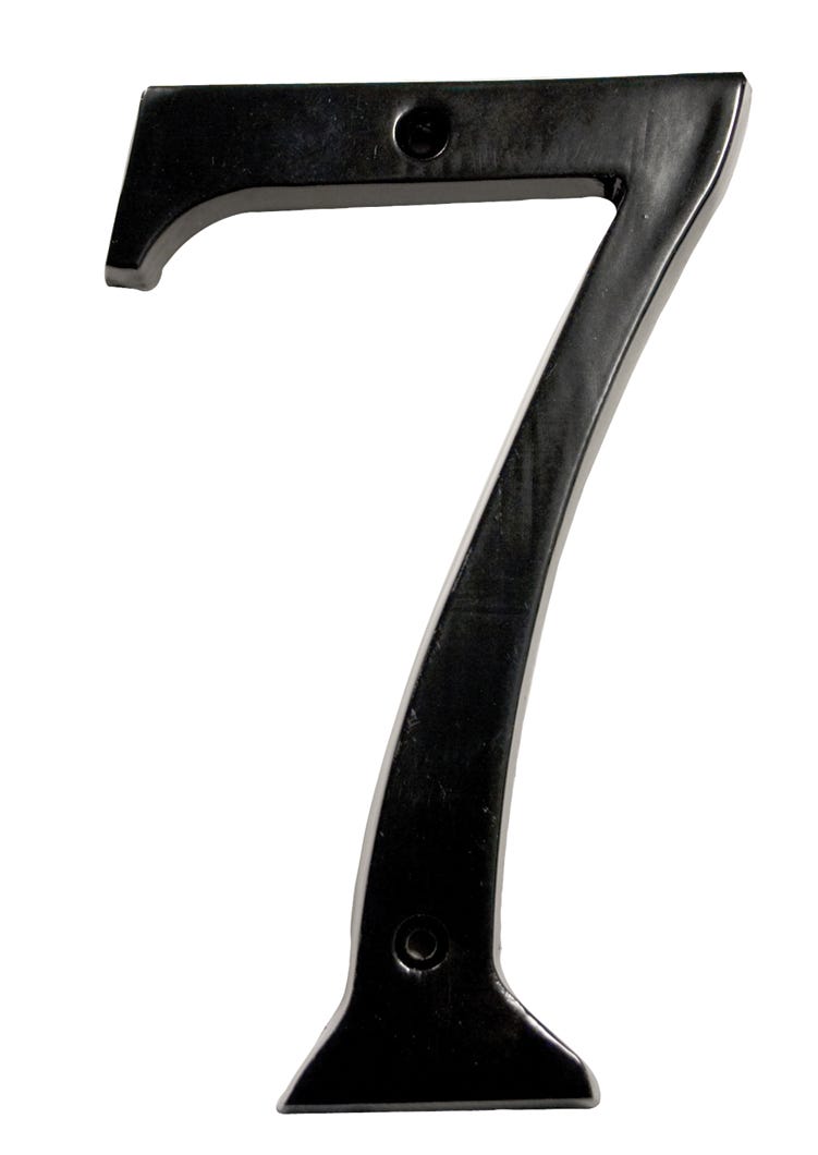 House Number 7, Aluminum, 6-in.