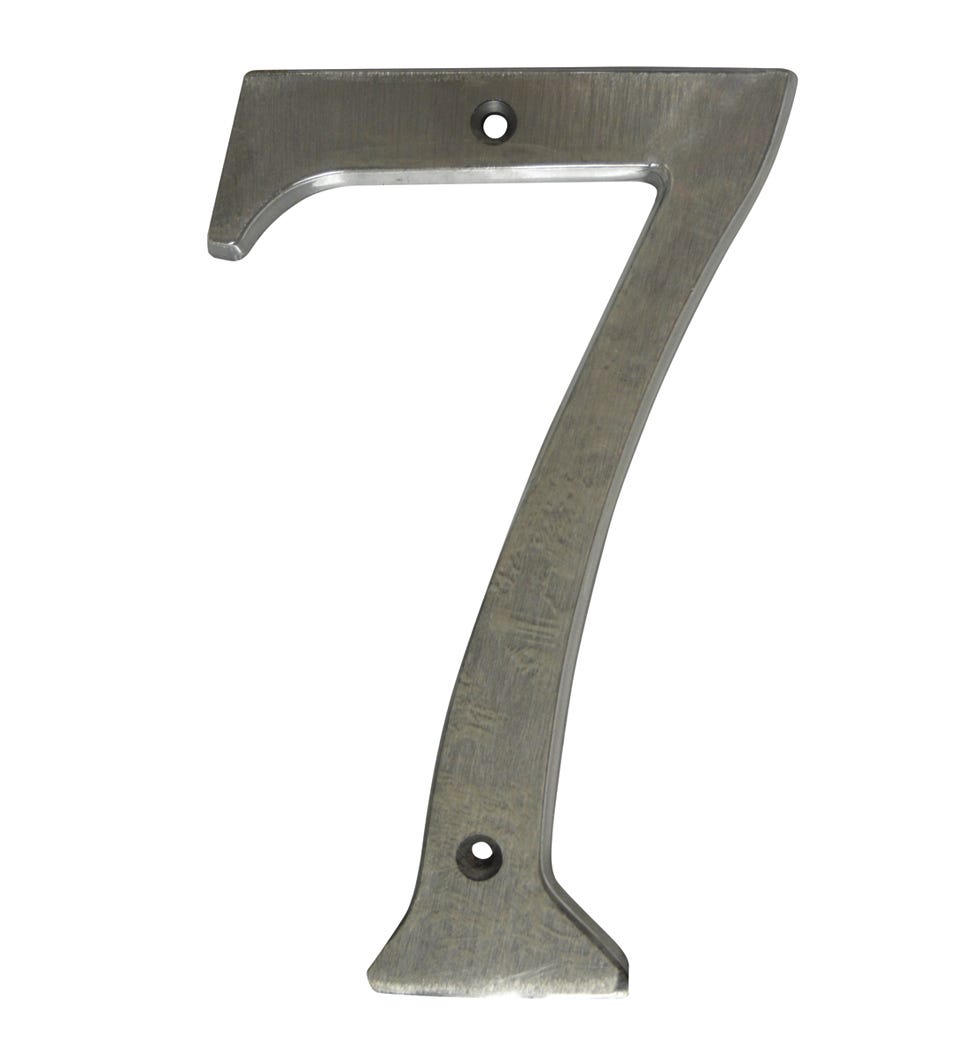 House Number 7, Aluminum, 6-in.