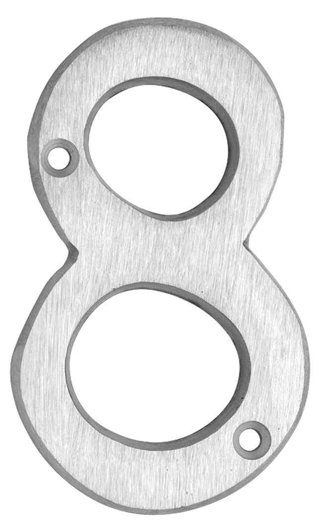 House Number 8, Aluminum, 4-in.