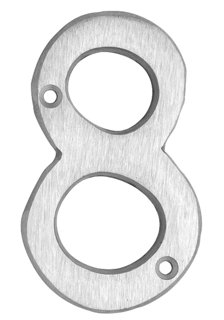 House Number 8, Aluminum, 6-in.