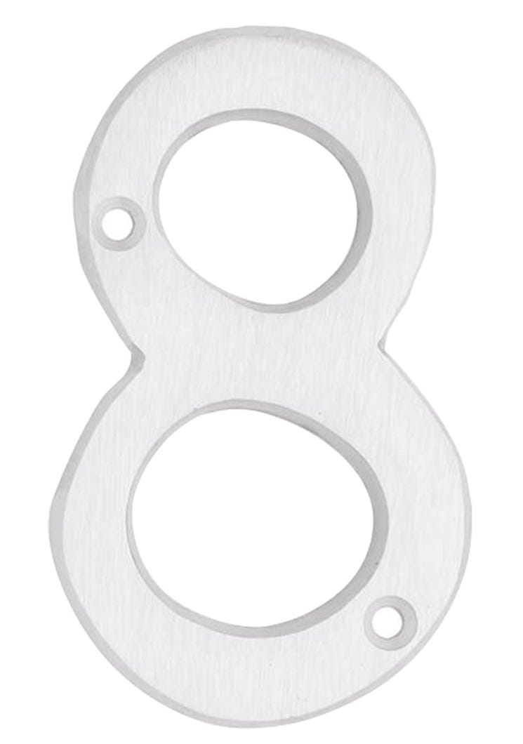 House Number 8, Solid Brass, 6-in.