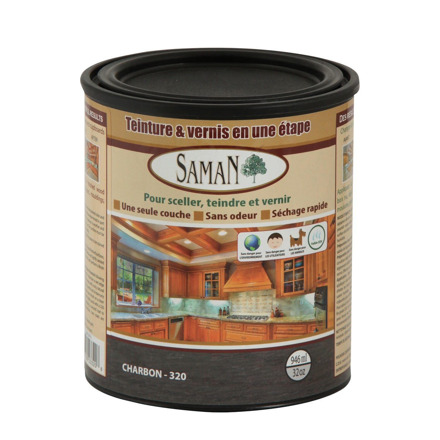 Hybrid Stain, 1L, Indoor Use Only, Charcoal
