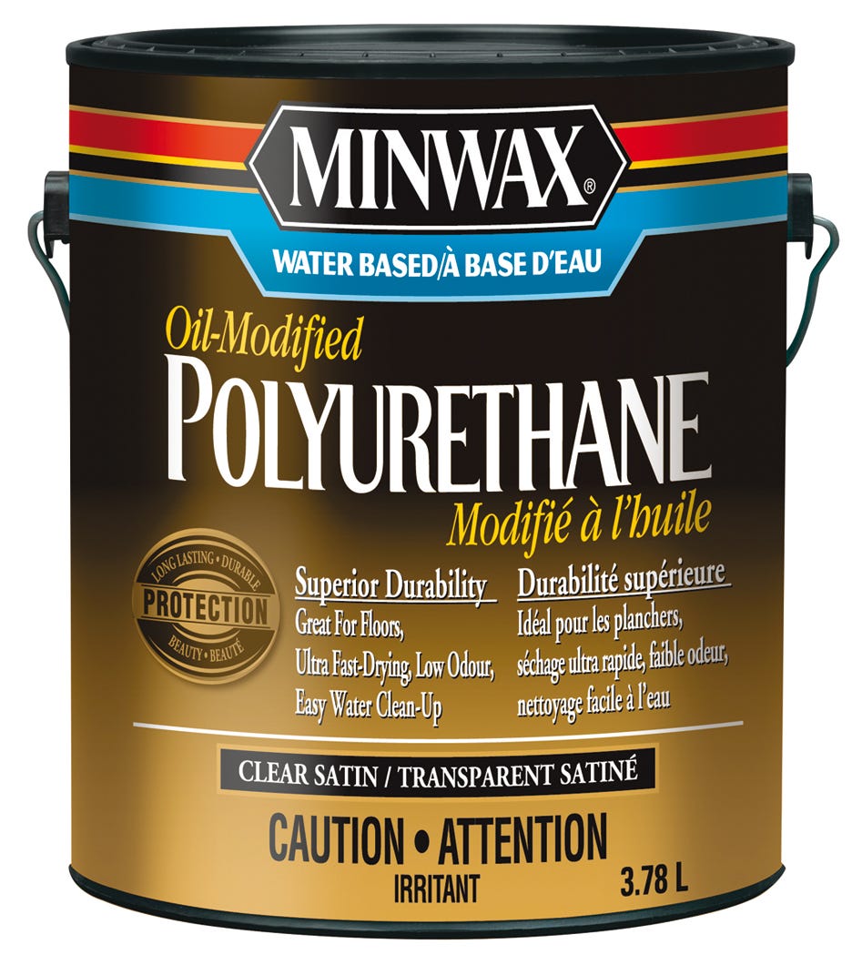 Hybride Varnish, Superior Durability Multi Surface, Clear Satin, 3.78 L