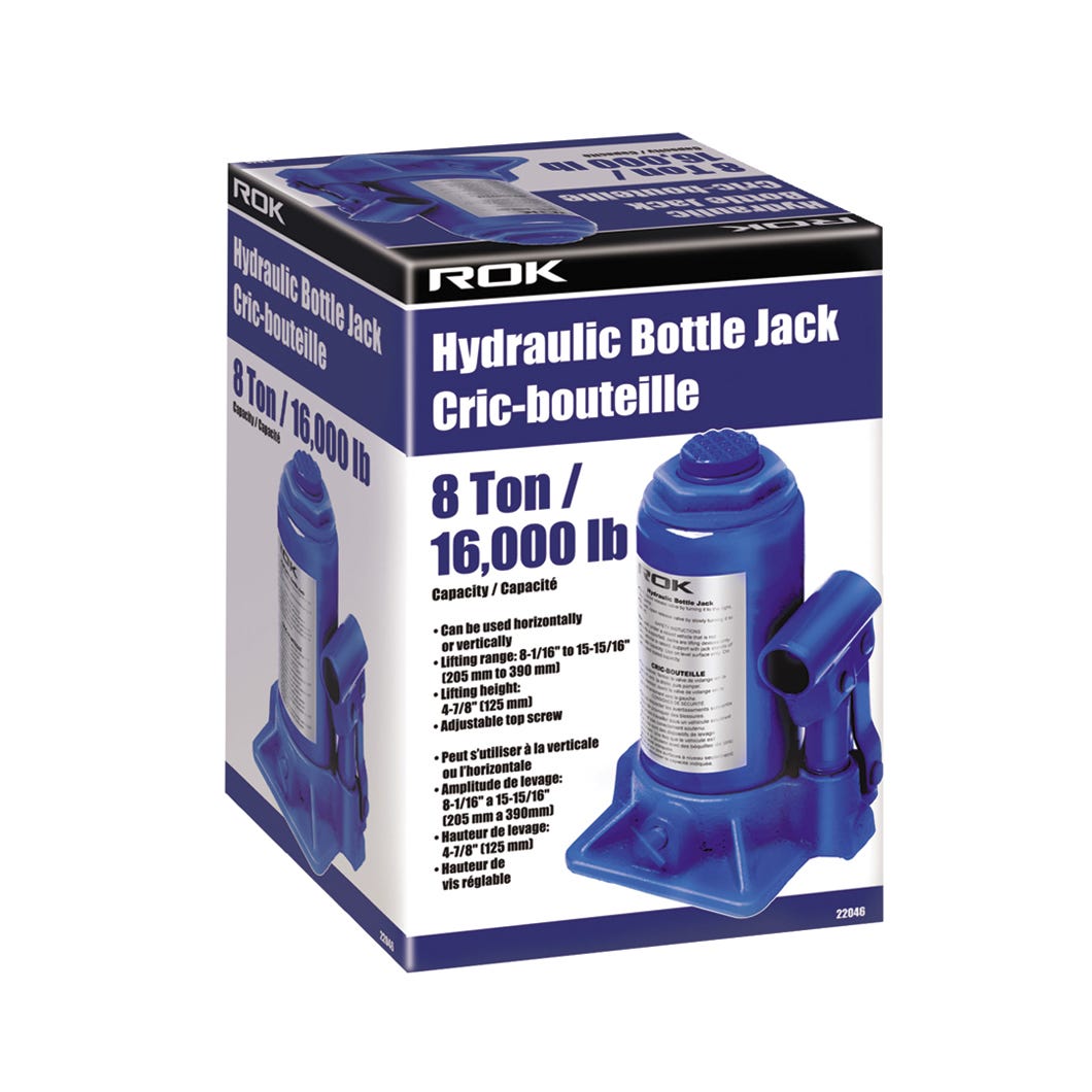 Hydraulic Bottle Jack, 8 Ton