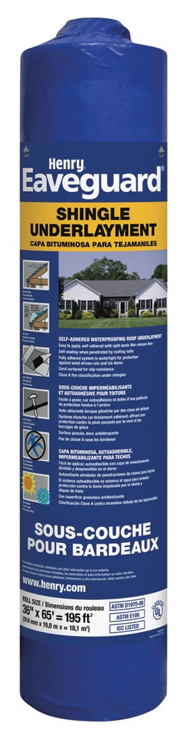 Ice & Water Roof Underlayment Membrane Self-Adhesive, Self-Sealing & Antiskid