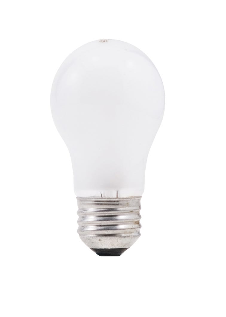Incandescent light bulb for appliance