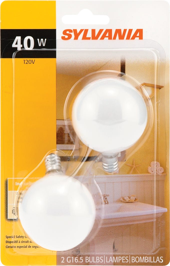 Incandescent light bulb globe / decor, 2/pack