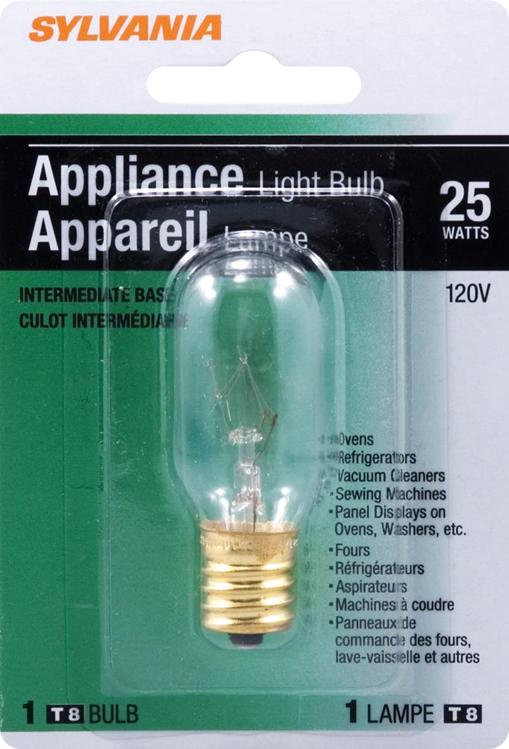 Incandescent night light for appliance