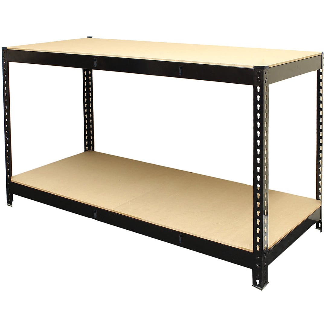 Industrial metal and MDF workbench