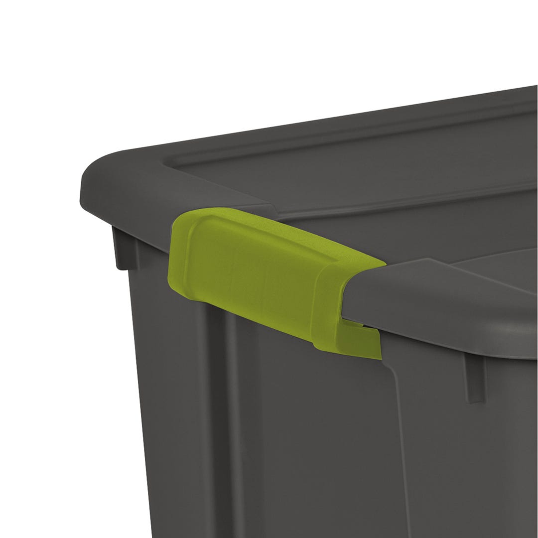 Industrial Style Storage Bin in Plastic with Lid, 45 L