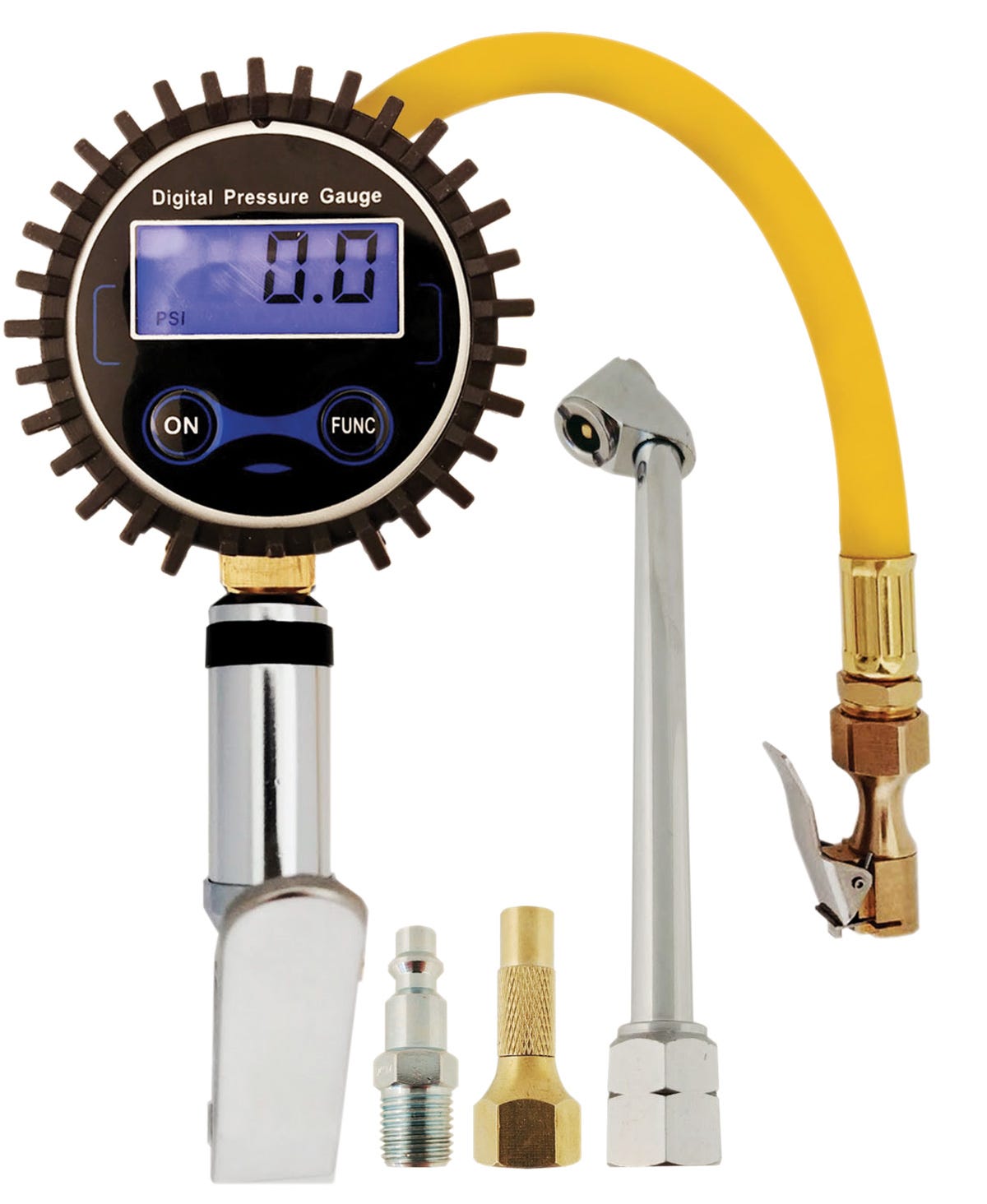Inflator Gauge Digital 0-200Psi W/ 3 Chucks