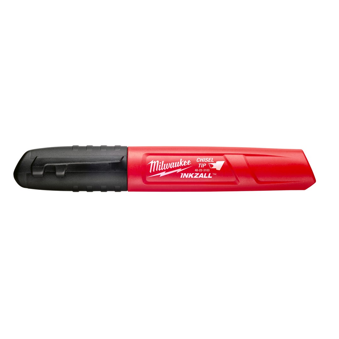 INKZALL Black Marker with Chisel Tip