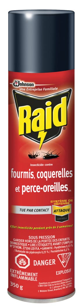 Raid insecticide Spray, 350 G