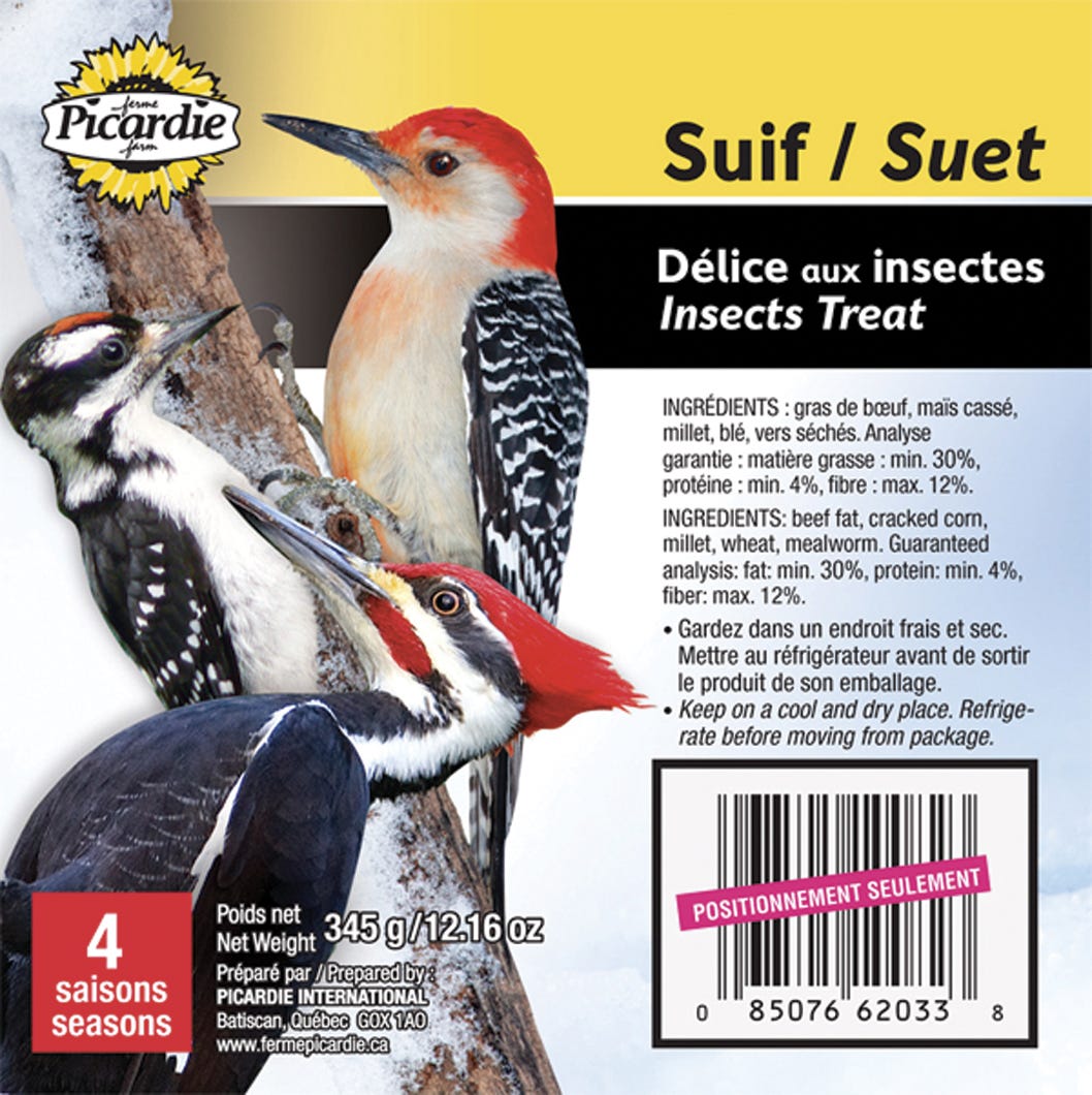 Suet Insect Delight for Birds, 345G, 4 Seasons