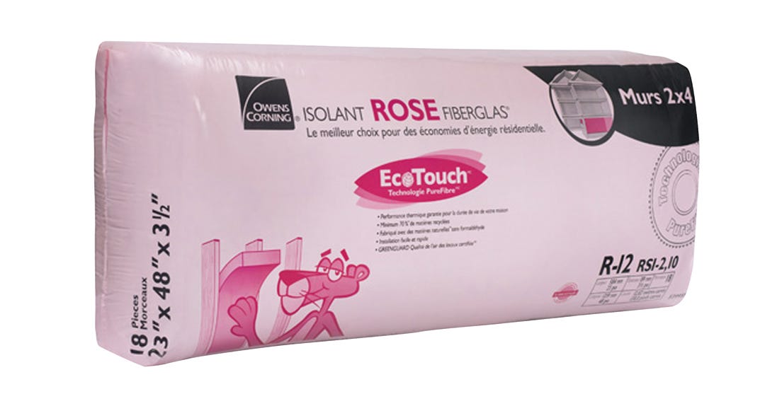 R-12 Pink Next Gen Fiberglas Insulation, 23-in. x 48-in. x 3.5-in.