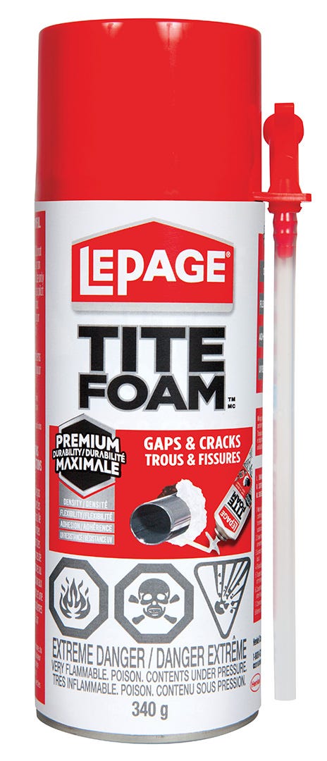 Tite Foam, Gaps & Cracks Insulating Foam, 340G