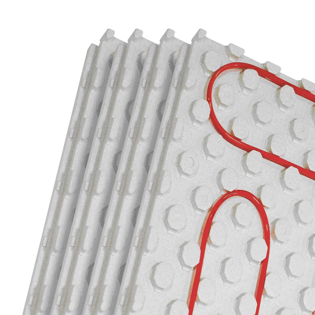 Insulation board for hydronic floor heating