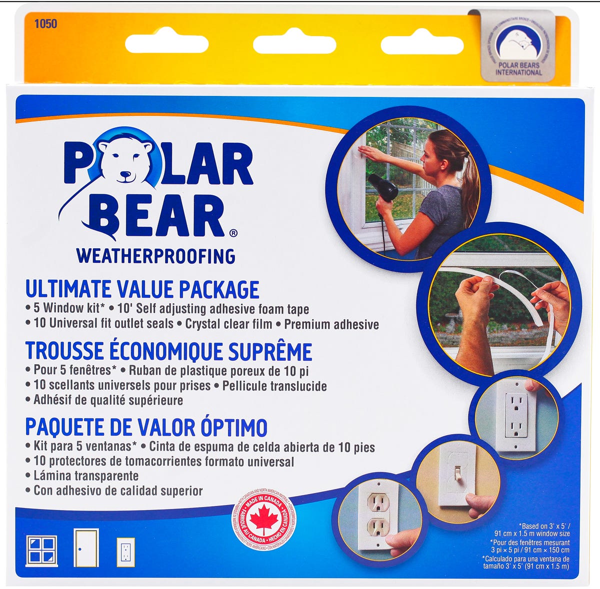 Insullation Kit for 5 Windows, 64-in. X 210-in., White