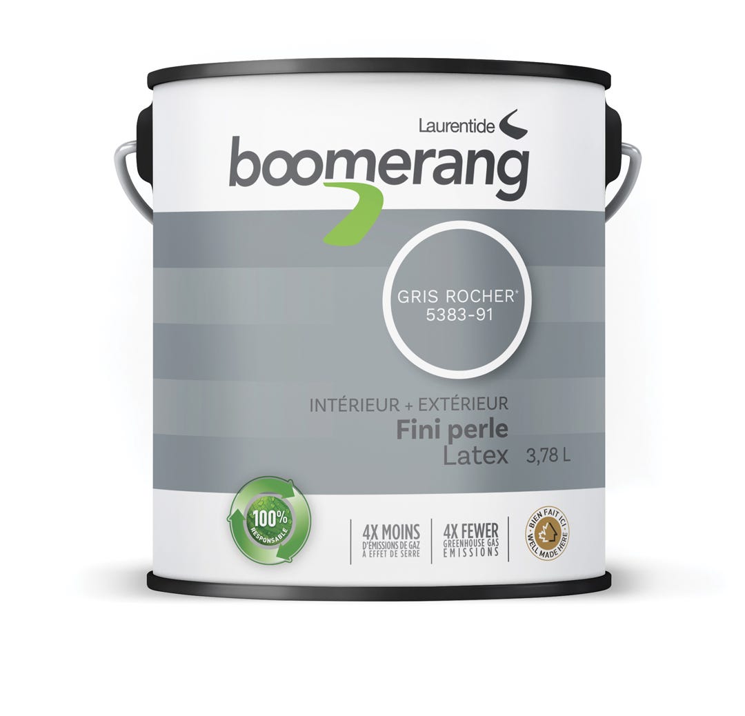 Interior/Exterior Recycled Paint for Walls/Floors/Patios, Acrylic Latex, Stone Grey