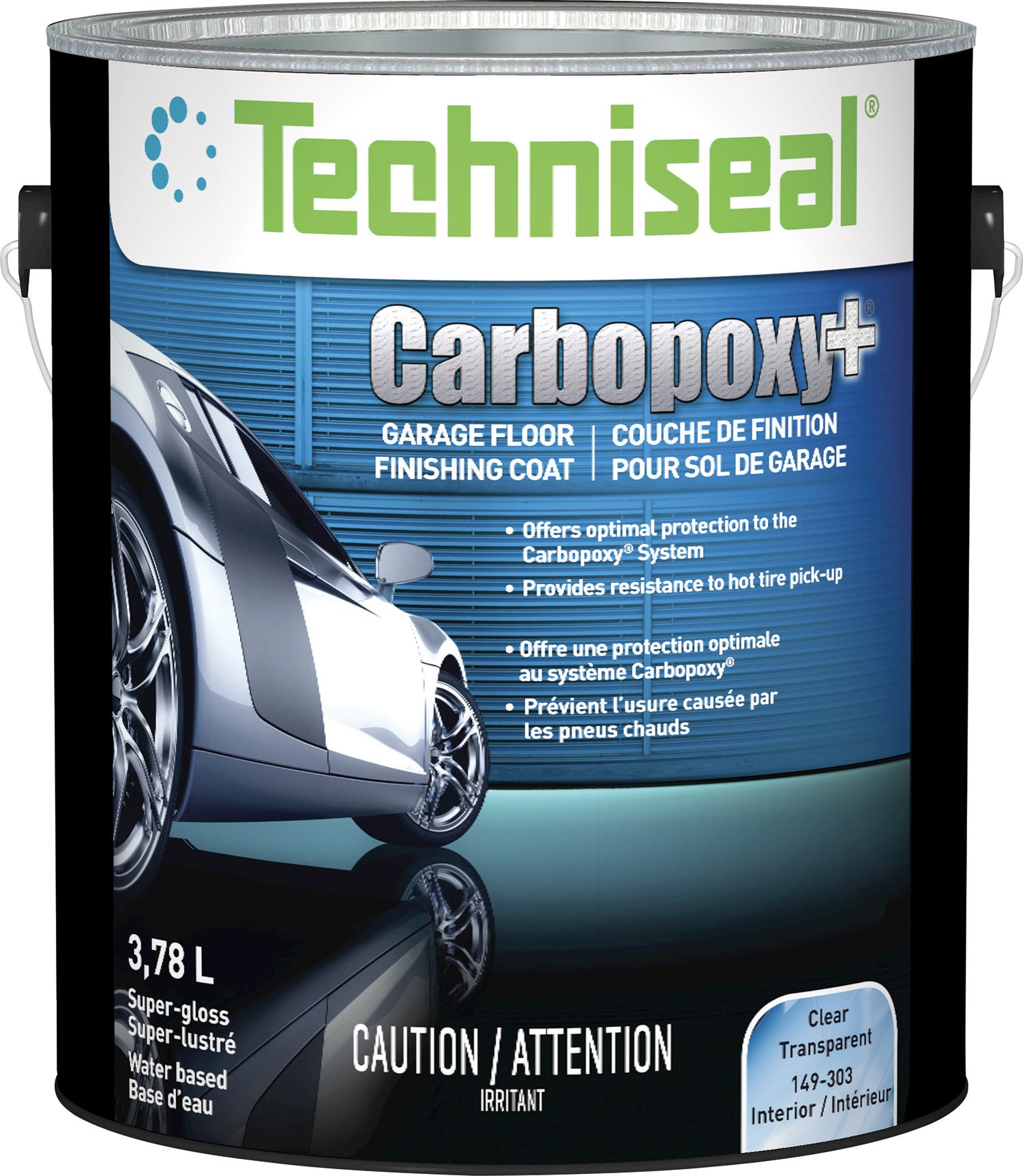 Interior Finishing Coat for Garage Floor, Super-Gloss Finish, 3.78 L