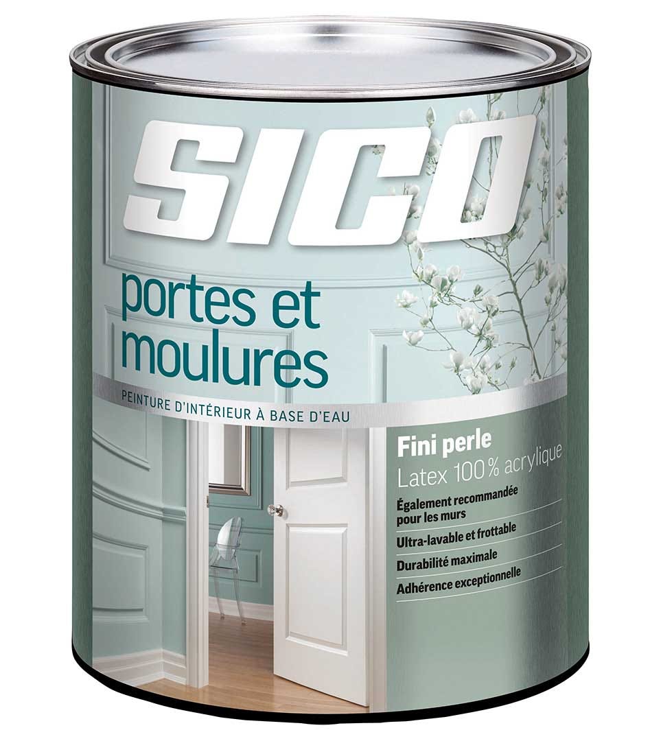 Latex Door and Moulding Paint, 100% Acrylic, Pearl Finish, Tint Base #2, 946 ml