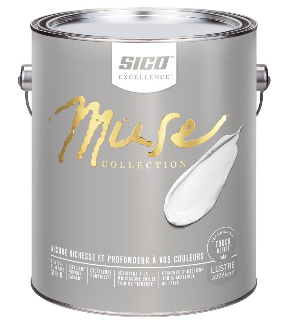 Interior Paint, 100% Acrylic, Latex, Soft Gloss, Base 2