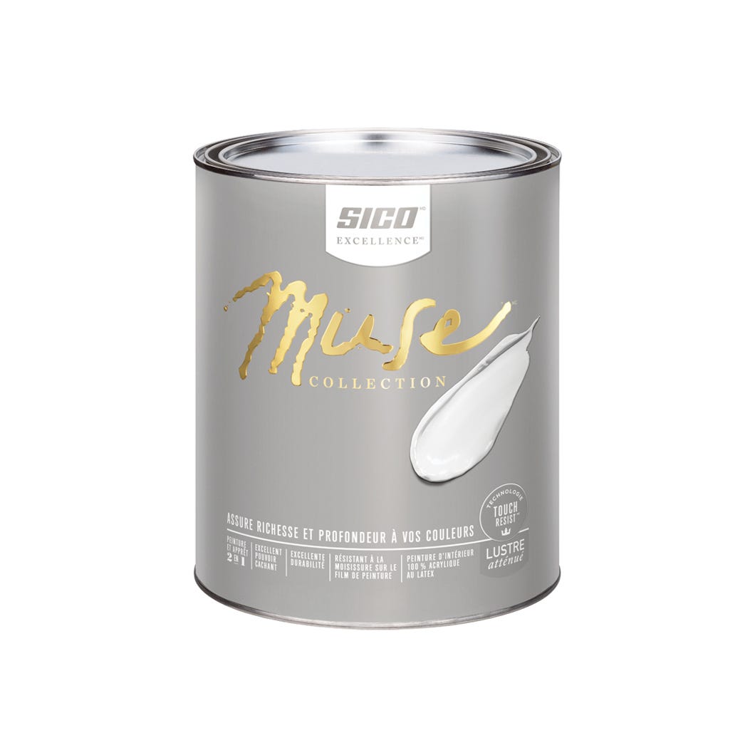 Interior Paint, 100% Acrylic, Latex, Soft Gloss, Base 2