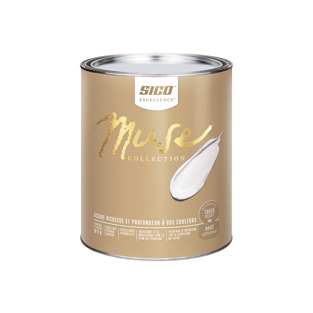 Interior Paint, 100% Acrylic, Latex, Soft Matte, Base 1