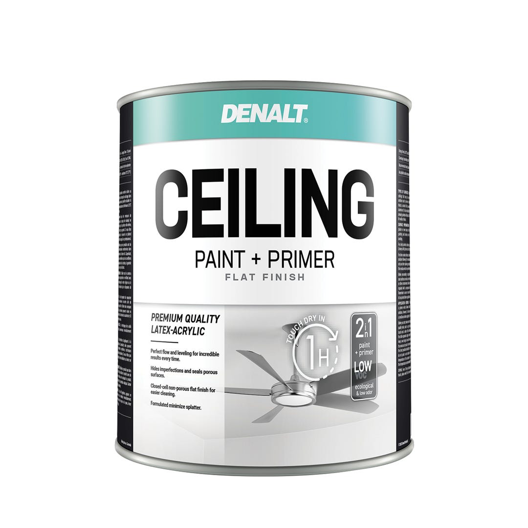 Interior Paint Ceiling Flat, Natural White, Quart