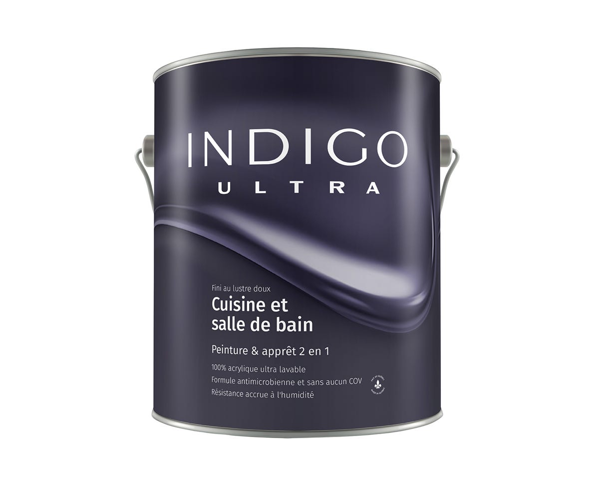 INDIGO ULTRA Interior Paint, Kitchen & Bath, Soft Finish, Pure White, Gallon