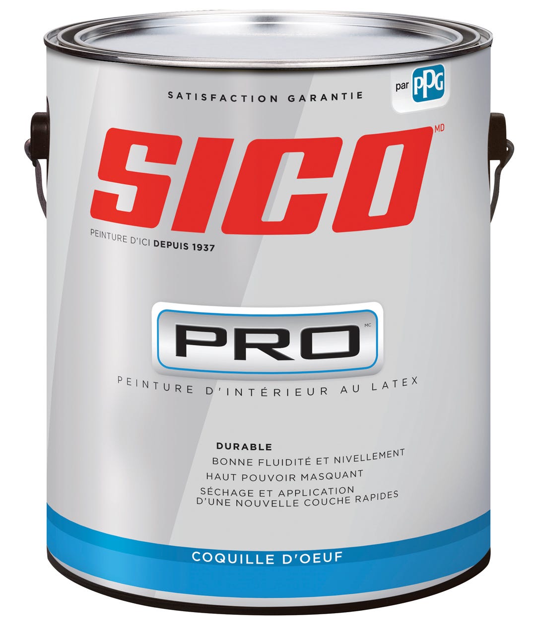 SICO PRO Interior Latex Paint, Eggshell Finish, Tint Base #1, 3.78 L