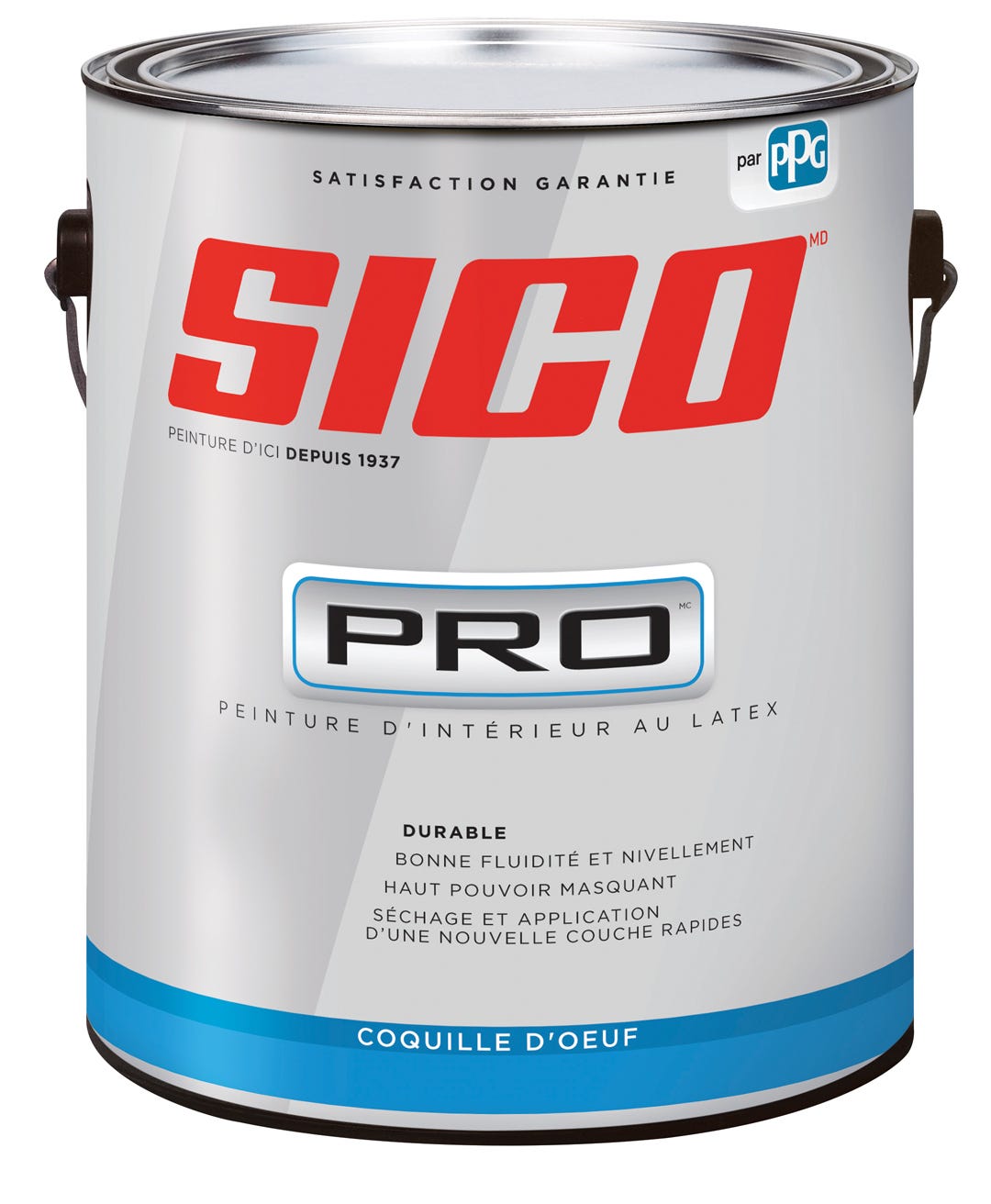 SICO PRO Interior Paint Latex, Eggshell Finish, Tint Base #2, 3.78 L